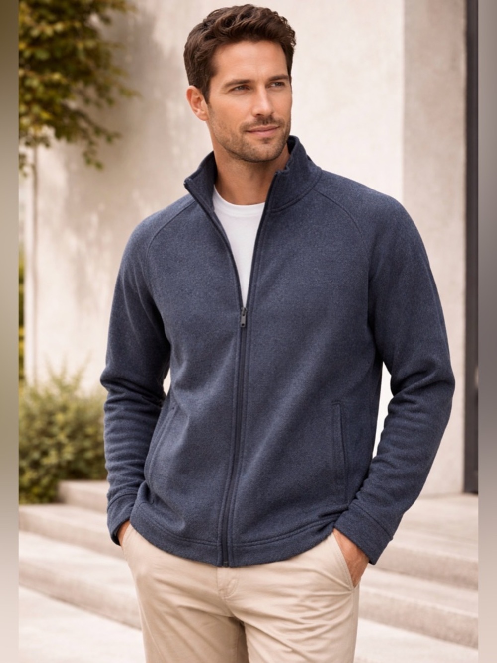 Mondetta Men's Dark Gray Zip-Up Sweater